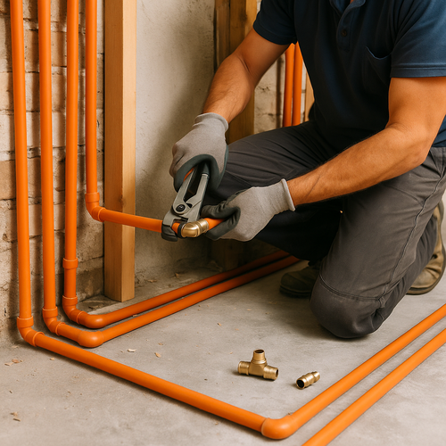 whole home repiping job being performed